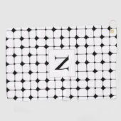 幾何学模様（白黒） ゴルフタオル