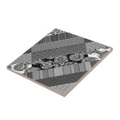 幾何学模様、白黒 タイル (側面)