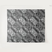 幾何学模様、白黒 タペストリー (正面(横))