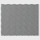 幾何学模様（白黒） ラッピングペーパー (フラット)