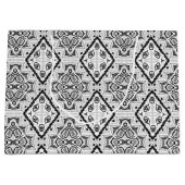 幾何学模様，白黒 ラージペーパーバッグ (正面)