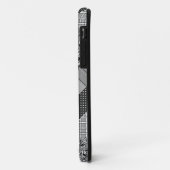 幾何学模様、白黒 Case-Mate iPhoneケース (裏面/左)