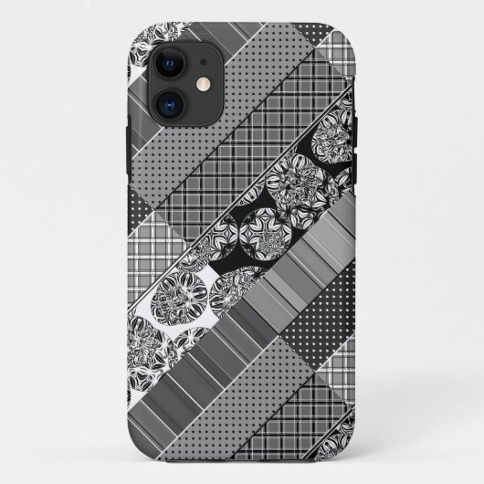 幾何学模様、白黒 Case-Mate iPhoneケース (裏面)