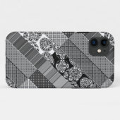 幾何学模様、白黒 Case-Mate iPhoneケース (裏面(横))
