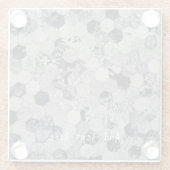 幾何学模様(白、グレー、黒) ガラスコースター (裏面)