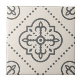 幾何学模様（白） タイル (正面)