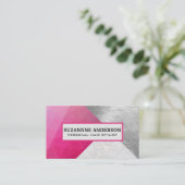 幾何学模様 |石 |ホイル 名刺 (スタンド正面)