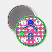 幾何学模様 – 磁石 – 円 – 年代7 (正面/裏面)