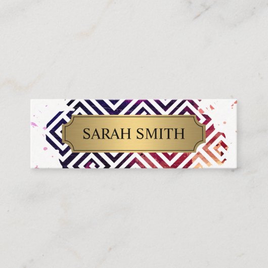 幾何学模様/表現形式 スキニー名刺 (正面)