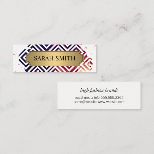 幾何学模様/表現形式 スキニー名刺 (正面/裏面)