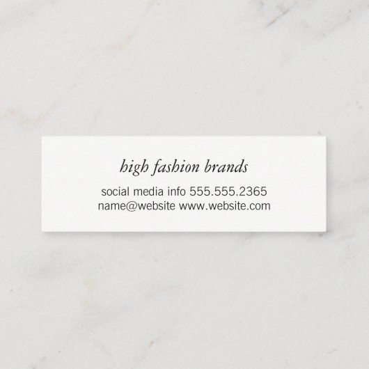 幾何学模様/表現形式 スキニー名刺 (裏面)