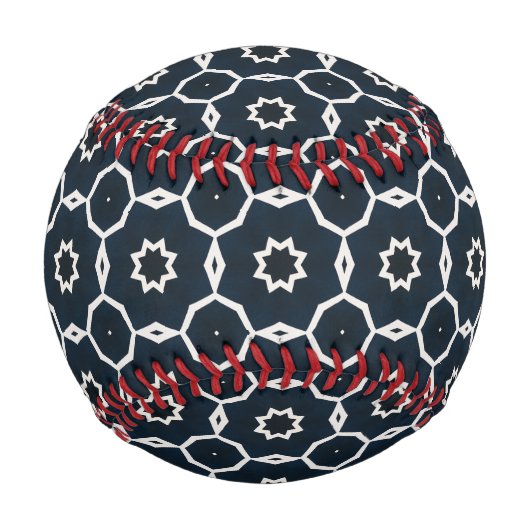 幾何学模様 野球ボール (裏面)