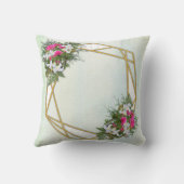 幾何学模様 – 金ゴールドグリッターフラワーブーケテーマ クッション (裏面)