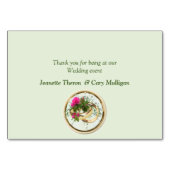 幾何学模様 – 金ゴールドグリッターフラワーブーケテーマ テーブルナンバー (裏面)