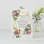 幾何学模様 – 金ゴールドグリッターフレーム独身カード (スタンド正面)