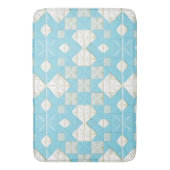 幾何学模様（青と白） バスマット (正面縦)