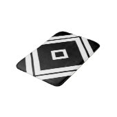 幾何学模様(黒と白) バスマット (アングル)