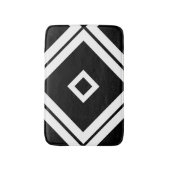 幾何学模様(黒と白) バスマット (正面縦)
