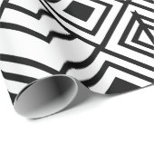 幾何学模様(黒と白) ラッピングペーパー (ロールコーナー)