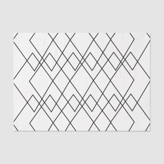 幾何学模様(黒と白) 薄葉紙 (正面)