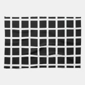 幾何学模様（黒） キッチンタオル (横)