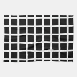 幾何学模様（黒） キッチンタオル