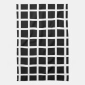 幾何学模様（黒） キッチンタオル (縦)