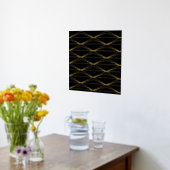 幾何学模様（黒）金ゴールド 箔ポスター (レイダウン (キッチン))