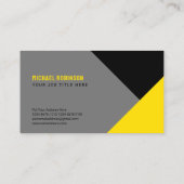 幾何学模様（黒）黄色 | Sans Serif 名刺 (裏面)