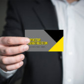 幾何学模様（黒）黄色 | Sans Serif 名刺