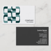 幾何学模様 – 020614 – 緑の色合い 名刺 (正面/裏面)