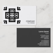 幾何学模様 – 030614 – 黒オン白 名刺 (正面/裏面)