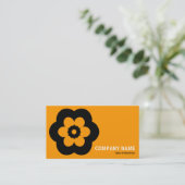 幾何学模様 – 290514(3) – イエローオレンジ 名刺 (スタンド正面)