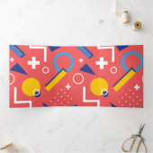 幾何学模様 2 三つ折りクリスマスカード (内部)