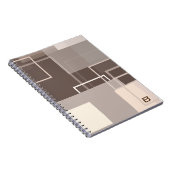 幾何学模様 – Chocolate Creamフォトノートブック ノートブック (右側)