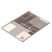 幾何学模様 – Chocolate Creamフォトノートブック ノートブック (左側)