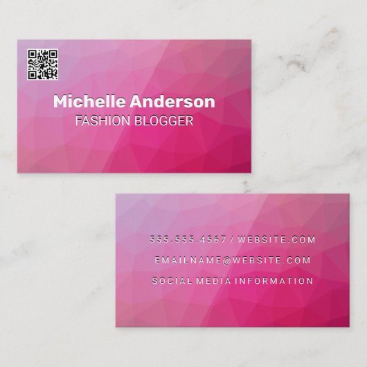 幾何学模様 | QRコード名刺 名刺 (正面/裏面)