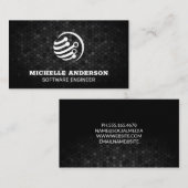 幾何学模様 | Tech Circuit Globe 名刺 (正面/裏面)