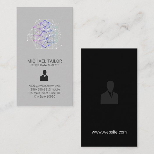 幾何学模様 | Tech Networkingデータアナリスト 名刺 (正面/裏面)
