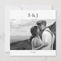 幾何学正方形ブラック&ホワイト写真2 結婚s