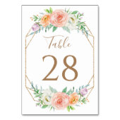 幾何学水彩フラワーテーブル番号 テーブルナンバー (裏面)