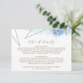 幾何学水色の結婚詳細挿入カード エンクロージャーカード (スタンド正面)