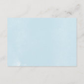 幾何学水色の結婚詳細挿入カード エンクロージャーカード (裏面)