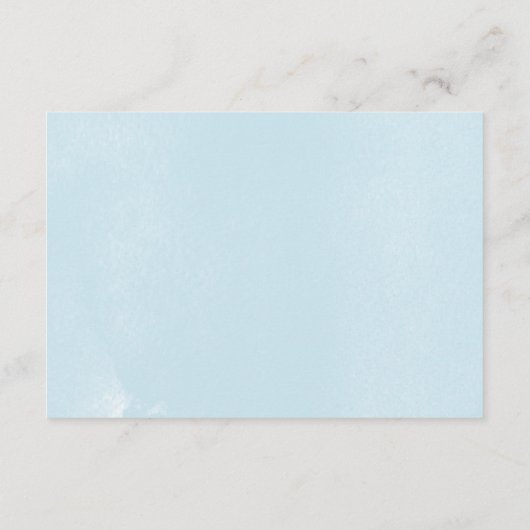 幾何学水色の結婚詳細挿入カード エンクロージャーカード (裏面)