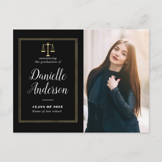 幾何学法学学校卒業発表 ポストカード (正面)