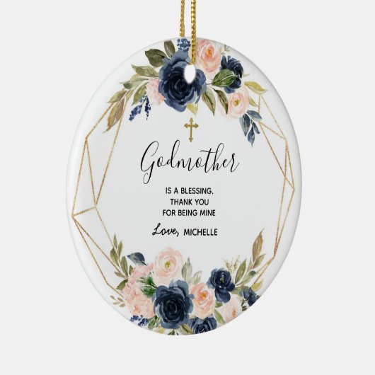 幾何学海軍赤面フローラゴッドマザー記念 セラミックオーナメント (右)