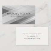 幾何学灰色のレイヤの背景 名刺 (正面/裏面)