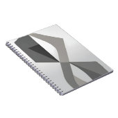 幾何学灰色の抽象芸術ノートブック ノートブック (右側)