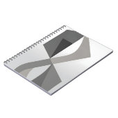 幾何学灰色の抽象芸術ノートブック ノートブック (左側)