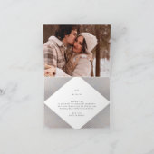 幾何学灰色の金ゴールド結婚ギャツビーサンキューカード サンキューカード (内部)